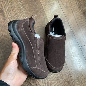 Lands End Leather Slip On Shoes Kids size 11